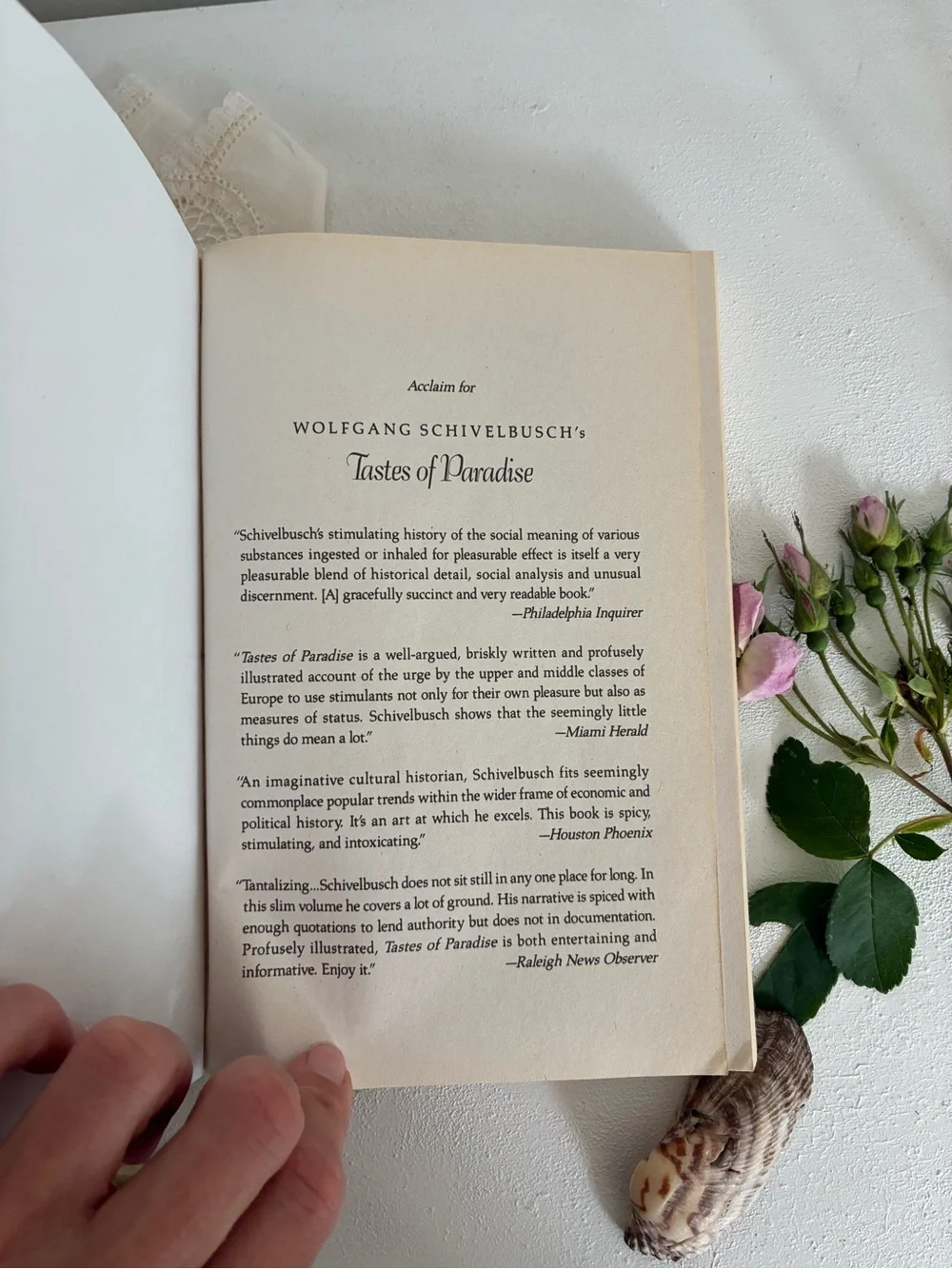 Tastes of Paradise Paperback Book - Wolfgang Schivelbusch